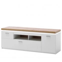 Loftscape Ensemble meubles TV Mundai II (3 élém.) - Avec éclairage  - Blanc / Imitation chêne de Wotan -Meubles TV muraux Soldes 1000210798 200430 14332900059 DETAILS P000000001000210798