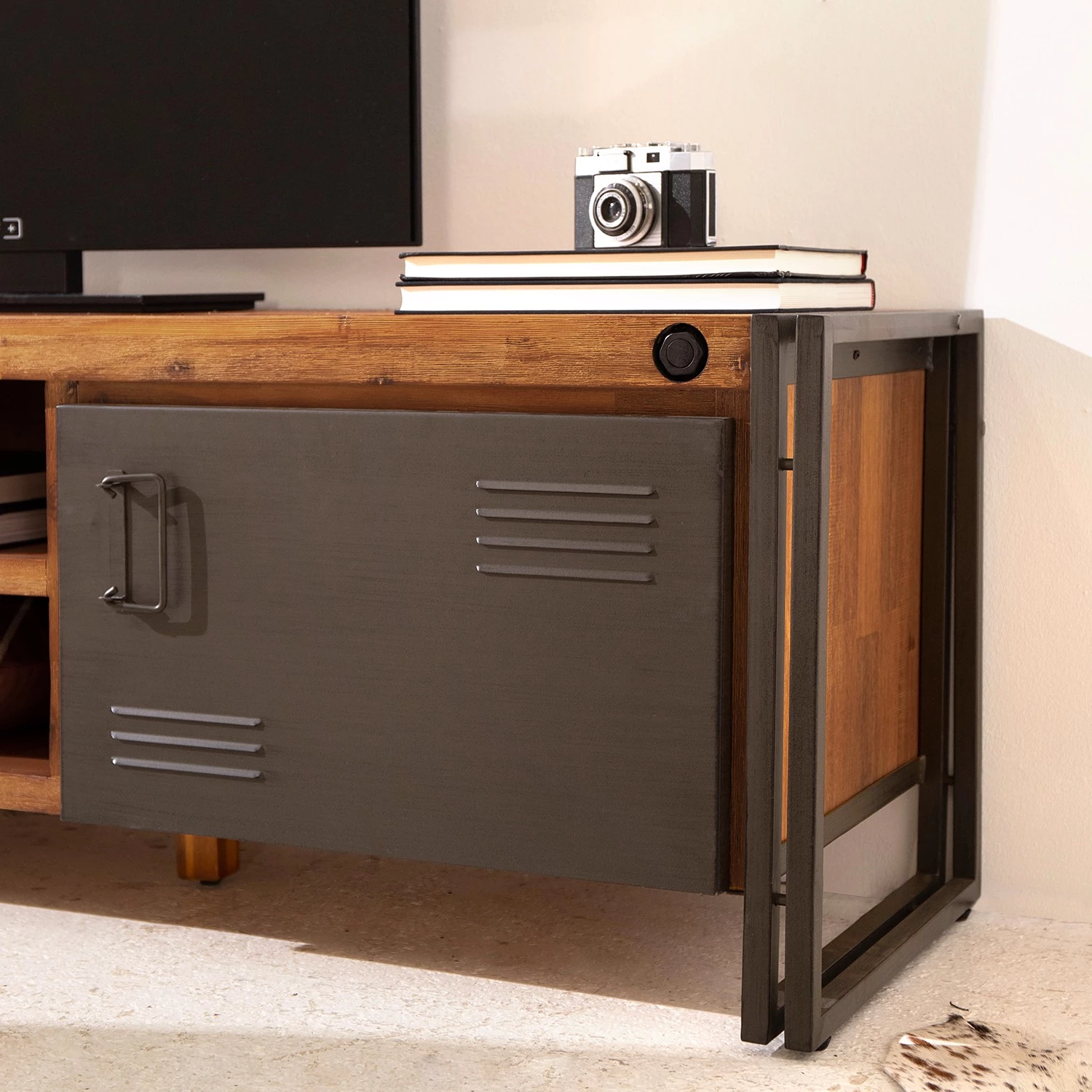 Ars manufacti Meubles TV Manchester III (3 éléments) - Acacia massif / Métal - Acacia / Anthracite 19 Ars manufacti Meubles TV Manchester III (3 éléments) - Acacia massif / Métal - Acacia / Anthracite – Image 17