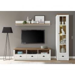 Norrwood Meubles TV muraux Proville II (3 élém.) - Imitation chêne blanc / Imitation chêne