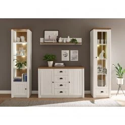 Norrwood Meubles TV muraux Proville IV (4 élém.) - Imitation chêne blanc / Imitation chêne