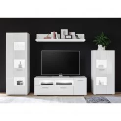 Loftscape Ensemble meubles TV Cely I (4 éléments) - Blanc brillant / Blanc mat