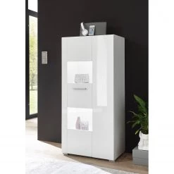 Loftscape Ensemble meubles TV Cely I (4 éléments) - Blanc brillant / Blanc mat -Meubles TV muraux Soldes 1000214312 200527 07012600143 MOOD DETAILS P000000001000214312 mood