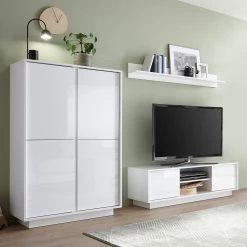 LC Spa Ensemble meubles TV Ice II (3 éléments) - Blanc brillant