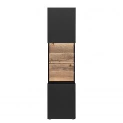 GWINNER Ensemble meubles TV Misano II (3 élém.) - Placage en bois véritable / Verre - Planches de chêne / Gris - Anthracite / Chêne sauvage - Sans éclairage -Meubles TV muraux Soldes 1000218329 200828 11281100137 DETAILS P000000001000218329