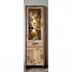 Ridgevalley Ensemble meubles TV Priay I (4 éléments) - Avec éclairage - Imitation mélèze / Graphite -Meubles TV muraux Soldes 1000221767 200831 14271700006 DETAILS P000000001000221767