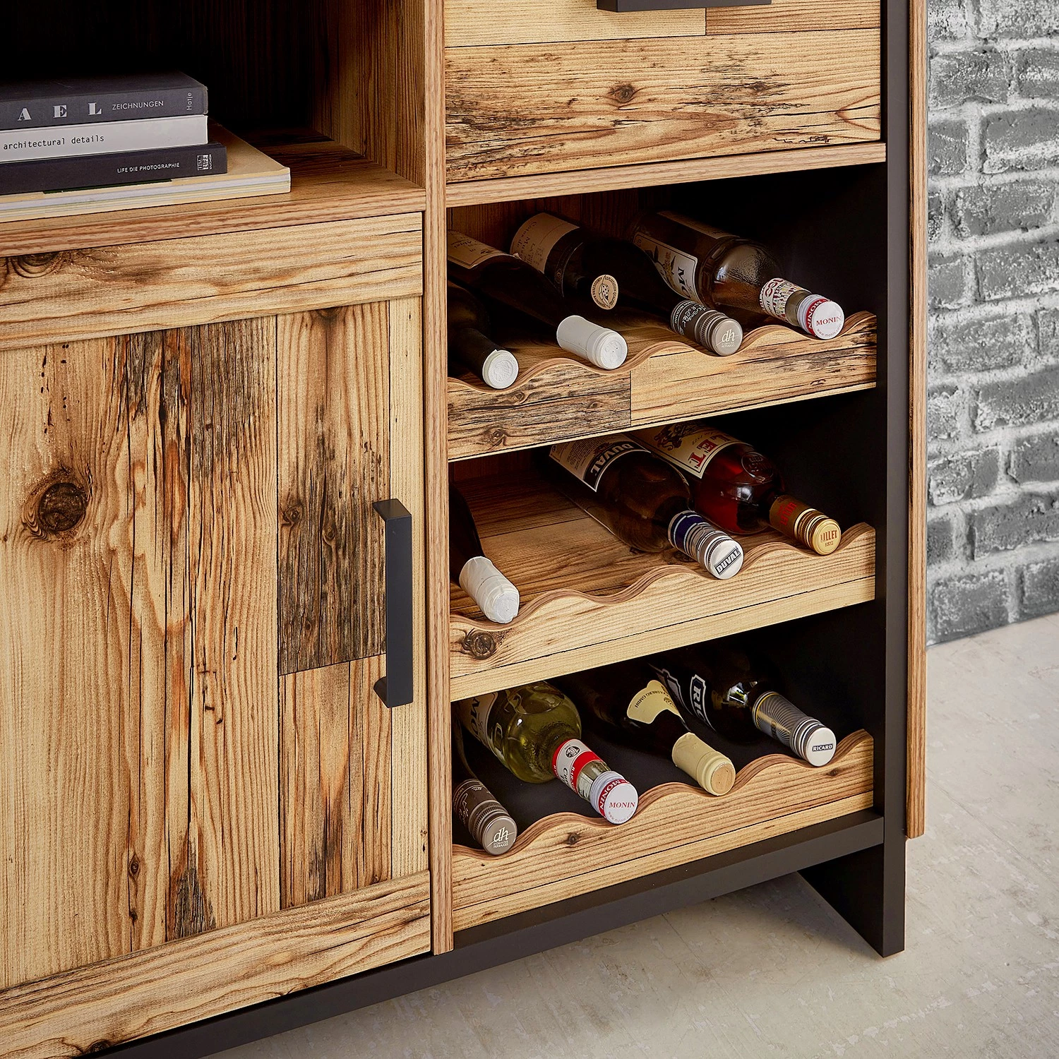 Ridgevalley Ensemble meubles TV Priay II (3 élém.) - Avec éclairage - Imitation mélèze / Graphite 12 Ridgevalley Ensemble meubles TV Priay II (3 élém.) - Avec éclairage - Imitation mélèze / Graphite – Image 10