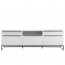 Fredriks Meubles TV muraux White Hall IV (3 él.) - Blanc mat / Noir -Meubles TV muraux Soldes 1000222880 210216 14105700033 DETAILS P000000001000222880