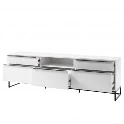 Fredriks Meubles TV muraux White Hall IV (3 él.) - Blanc mat / Noir -Meubles TV muraux Soldes 1000222880 210216 14105800034 DETAILS P000000001000222880