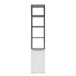 Fredriks Meubles TV muraux White Hall IV (3 él.) - Blanc mat / Noir -Meubles TV muraux Soldes 1000222880 210216 14110000035 DETAILS P000000001000222880