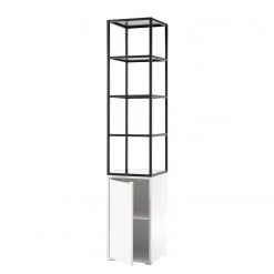 Fredriks Meubles TV muraux White Hall IV (3 él.) - Blanc mat / Noir -Meubles TV muraux Soldes 1000222880 210216 14110100036 DETAILS P000000001000222880