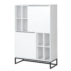 Fredriks Meubles TV muraux White Hall IV (3 él.) - Blanc mat / Noir -Meubles TV muraux Soldes 1000222880 210929 094929000038 DETAILS P000000001000222880