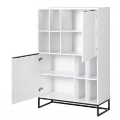 Fredriks Meubles TV muraux White Hall IV (3 él.) - Blanc mat / Noir -Meubles TV muraux Soldes 1000222880 210929 094929000042 DETAILS P000000001000222880