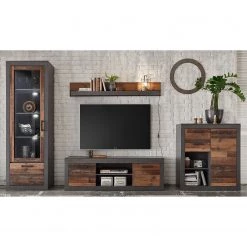 Red Living Ensemble meubles TV Buzan I (4 élém.) - Imitation bois recyclé / Anthracite