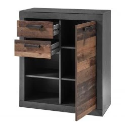 Red Living Ensemble meubles TV Buzan I (4 élém.) - Imitation bois recyclé / Anthracite -Meubles TV muraux Soldes 1000223920 200828 15461300102 DETAILS P000000001000223920