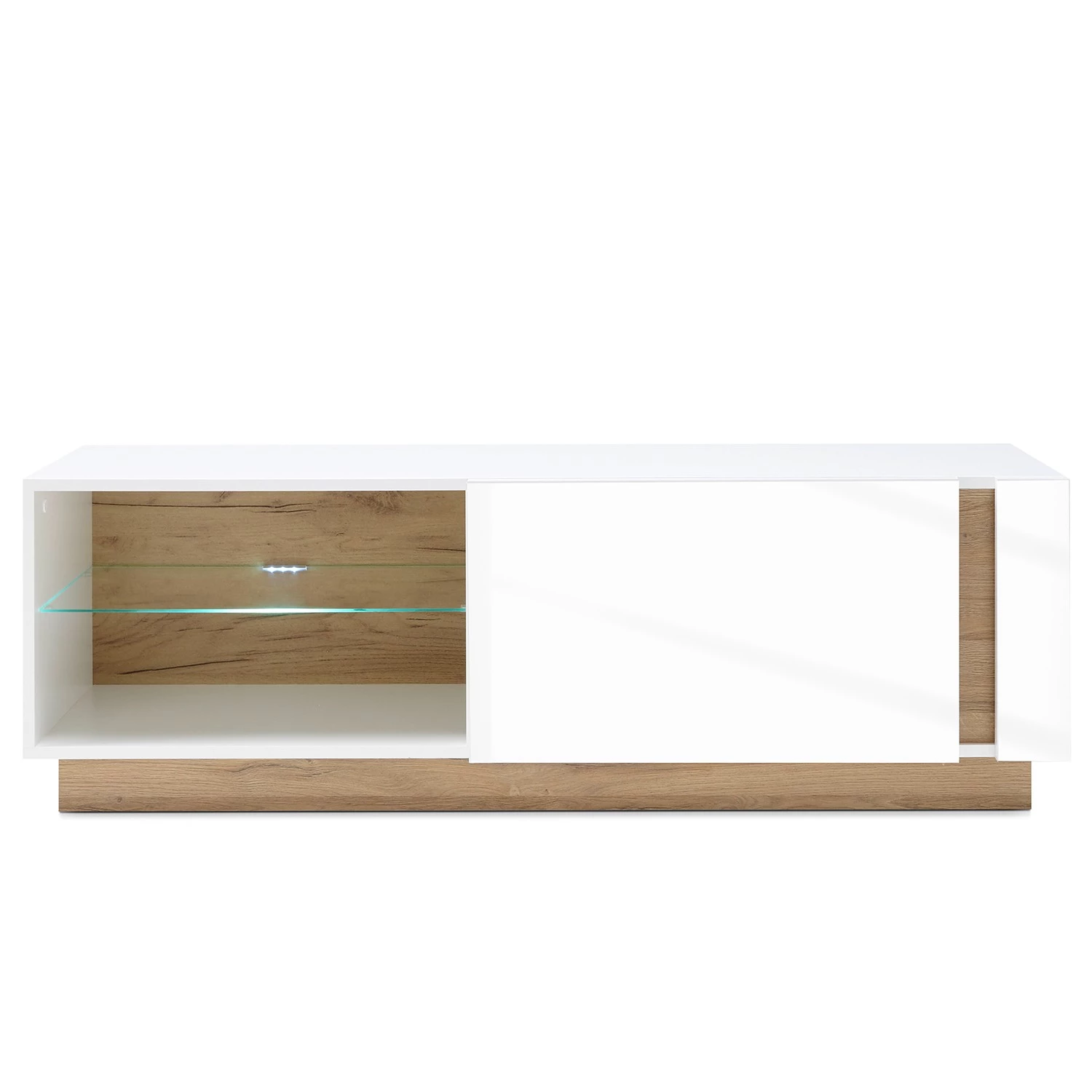 Loftscape Ensemble meubles TV Cailla I (4 élém.) - Blanc brillant / Imitation chêne 10 Loftscape Ensemble meubles TV Cailla I (4 élém.) - Blanc brillant / Imitation chêne – Image 8