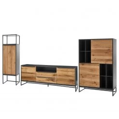 Red Living Ensemble meubles TV Barview II (3 élém.) - Placage bois - Chêne / Anthracite -Meubles TV muraux Soldes 1000224225 210215 11264900012 DETAILS P000000001000224225