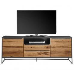Red Living Ensemble meubles TV Barview II (3 élém.) - Placage bois - Chêne / Anthracite -Meubles TV muraux Soldes 1000224225 210215 11265700017 DETAILS P000000001000224225