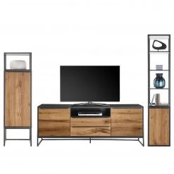 Red Living Ensemble meubles TV Barview III (3 élé.) - Placage bois - Chêne / Anthracite -Meubles TV muraux Soldes 1000224226 210215 11270700023 DETAILS P000000001000224226