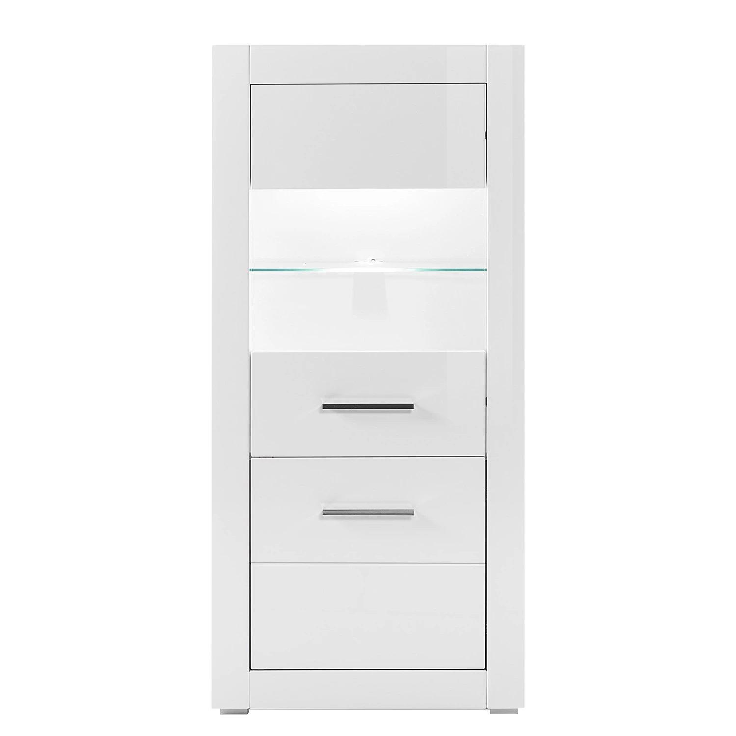 Loftscape Meubles TV muraux Bricktown V (4 élém.) - Blanc brillant / Blanc mat 6 Loftscape Meubles TV muraux Bricktown V (4 élém.) - Blanc brillant / Blanc mat – Image 4