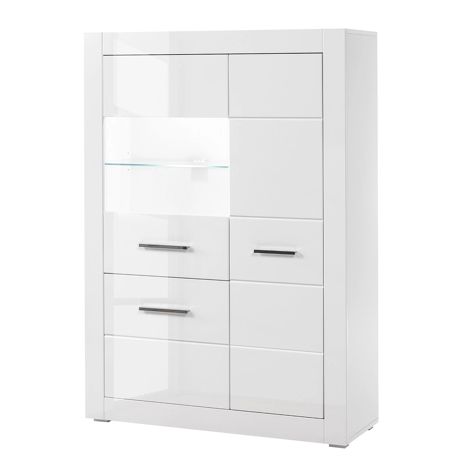 Loftscape Meubles TV muraux Bricktown V (4 élém.) - Blanc brillant / Blanc mat 12 Loftscape Meubles TV muraux Bricktown V (4 élém.) - Blanc brillant / Blanc mat – Image 10