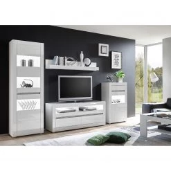 Loftscape Ensemble meubles TV Cape Ann III (4 él.) - Blanc brillant / Blanc mat