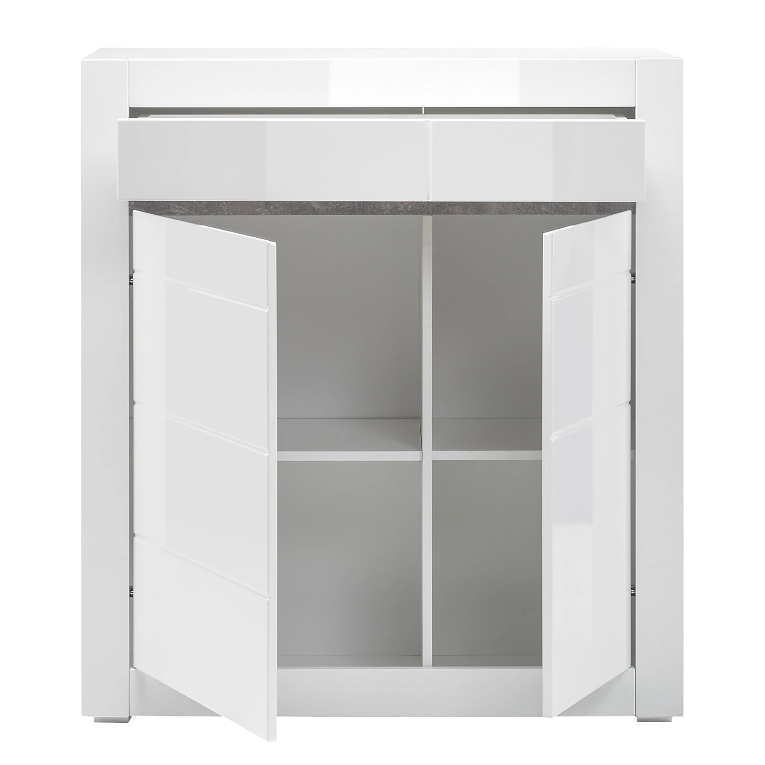 Loftscape Ensemble meubles TV Cape Ann V (4 élém.) - Blanc brillant / Blanc mat 13 Loftscape Ensemble meubles TV Cape Ann V (4 élém.) - Blanc brillant / Blanc mat – Image 11