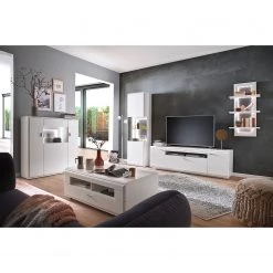 Loftscape Meubles TV muraux Cassville II ( 4 él.) - Blanc mat / Anthracite -Meubles TV muraux Soldes 1000226402 200925 06053600019 MOOD DETAILS P000000001000226402 mood