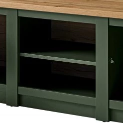 Norrwood Ensemble meubles TV Cardet I (4 élém.) - Vert mousse / Imitation chêne de Wotan -Meubles TV muraux Soldes 1000227559 201016 13040300064 DETAILS P000000001000227559