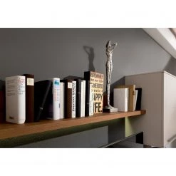 GWINNER Ensemble meubles TV Bellano I (4 élém.) - Placage en bois véritable - Blanc mat / Planches de chêne - Alignement à droite - Avec éclairage -Meubles TV muraux Soldes 1000254947 210511 10460900226 DETAILS P000000001000254947