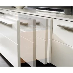 GWINNER Ensemble meubles TV Bellano I (2 élém.) - Placage en bois véritable - Mat blanc / Chêne de poutre - Alignement à gauche - Sans éclairage -Meubles TV muraux Soldes 1000254958 210723 15201500208 DETAILS P000000001000254958