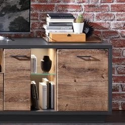 Red Living Ensemble meubles TV Batey I (3 éléments) - Imitation chêne de Havel / Graphite -Meubles TV muraux Soldes 1000261852 210430 14481500008 DETAILS P000000001000261852