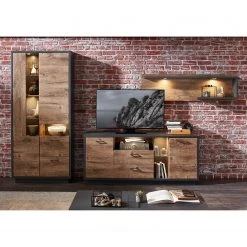 Red Living Ensemble meubles TV Batey II (3 élém.) - Imitation chêne de Havel / Graphite