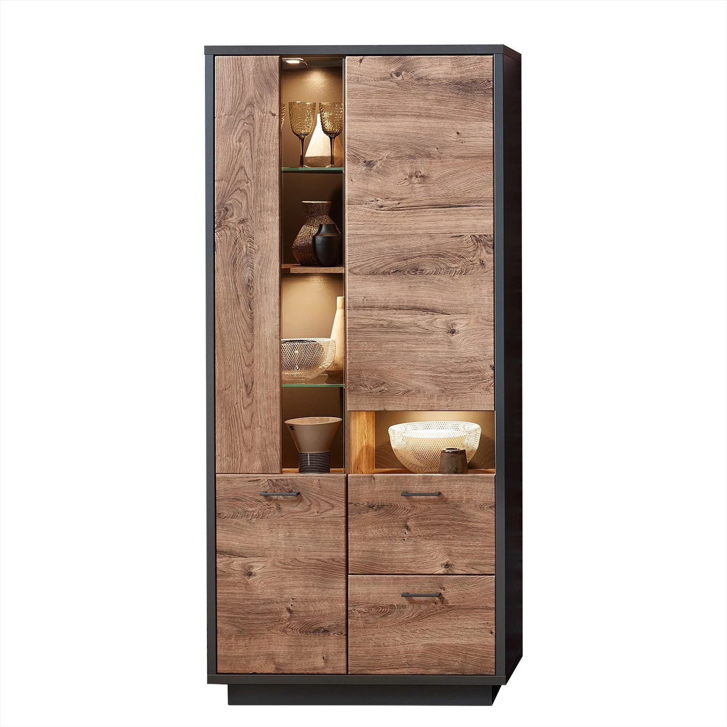 Red Living Ensemble meubles TV Batey II (3 élém.) - Imitation chêne de Havel / Graphite 11 Red Living Ensemble meubles TV Batey II (3 élém.) - Imitation chêne de Havel / Graphite – Image 9