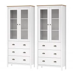 Maison Belfort Ensemble meubles Rivery IV (2 éléments) - Pin massif - Blanc