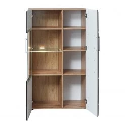 Loftscape Ensemble meubles TV Belloc III (5 élém.) - Avec éclairage intégré - Noir mat / Imitation chêne -Meubles TV muraux Soldes 1000281306 210720 14014100010 DETAILS P000000001000281306