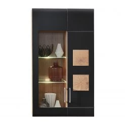 Loftscape Ensemble meubles TV Belloc III (5 élém.) - Avec éclairage intégré - Noir mat / Imitation chêne -Meubles TV muraux Soldes 1000281306 210720 14014100015 DETAILS P000000001000281306