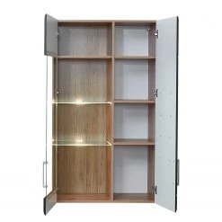 Loftscape Ensemble meubles TV Belloc III (5 élém.) - Avec éclairage intégré - Noir mat / Imitation chêne -Meubles TV muraux Soldes 1000281306 210720 14014100016 DETAILS P000000001000281306