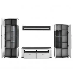 Loftscape Ensemble meubles TV Intento I (4 élém.) - Blanc brillant / Anthracite -Meubles TV muraux Soldes 1000288189 210827 12095800074 DETAILS P000000001000288189