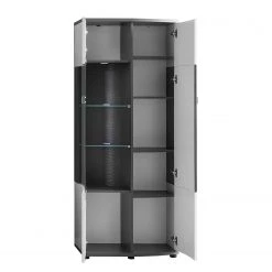 Loftscape Ensemble meubles TV Intento I (4 élém.) - Blanc brillant / Anthracite -Meubles TV muraux Soldes 1000288189 210827 12095800087 DETAILS P000000001000288189