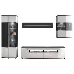 Loftscape Ensemble meubles TV Intento II (4 él.) - Blanc brillant / Anthracite -Meubles TV muraux Soldes 1000288190 210827 12095800093 DETAILS P000000001000288190