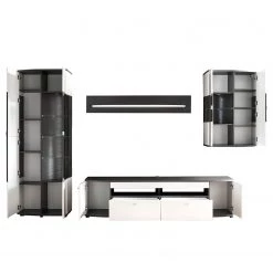 Loftscape Ensemble meubles TV Intento II (4 él.) - Blanc brillant / Anthracite -Meubles TV muraux Soldes 1000288190 210827 12095900095 DETAILS P000000001000288190