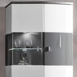 Loftscape Ensemble meubles TV Intento II (4 él.) - Blanc brillant / Anthracite -Meubles TV muraux Soldes 1000288190 210827 12095900100 DETAILS P000000001000288190