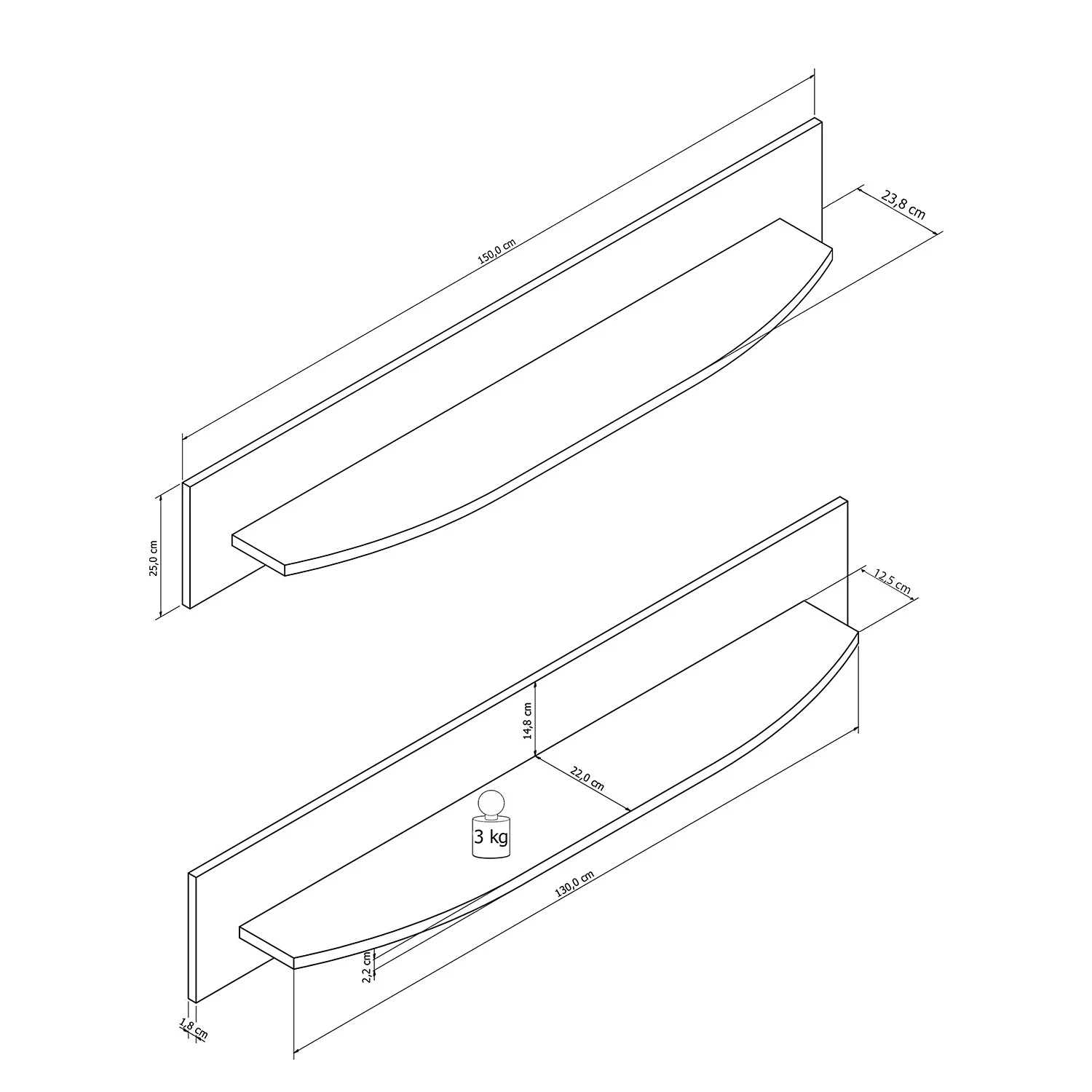 Loftscape Ensemble meubles TV Intento III (3 él.) - Blanc brillant / Anthracite 18 Loftscape Ensemble meubles TV Intento III (3 él.) - Blanc brillant / Anthracite – Image 16
