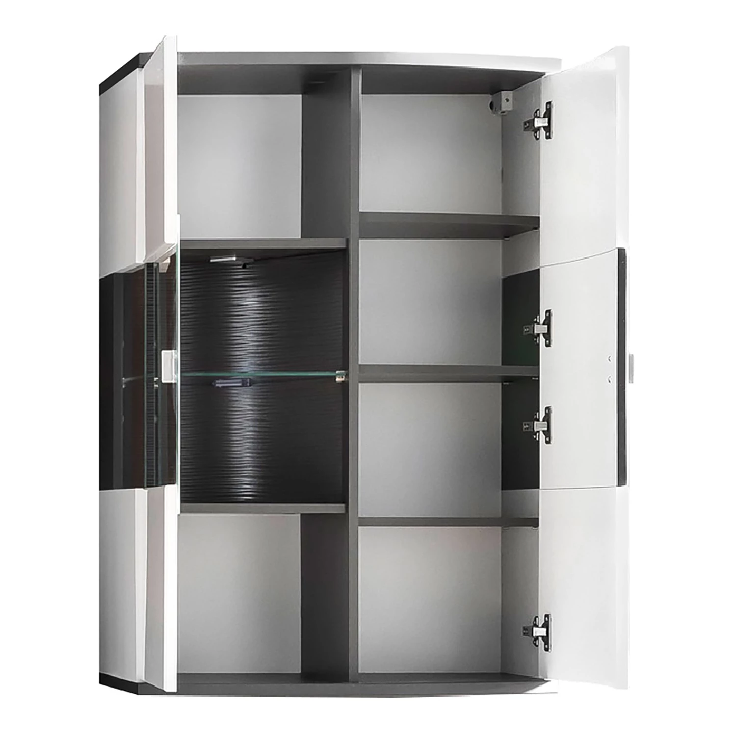 Loftscape Ensemble meubles TV Intento III (3 él.) - Blanc brillant / Anthracite 16 Loftscape Ensemble meubles TV Intento III (3 él.) - Blanc brillant / Anthracite – Image 14