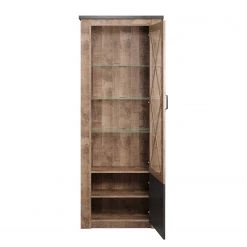 Trendteam Ensemble meubles TV Georgia (4 éléments) - Gris foncé / Imitation chêne rustique -Meubles TV muraux Soldes 1000300851 211015 125439000108 DETAILS P000000001000300851