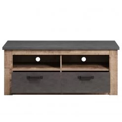 Trendteam Ensemble meubles TV Georgia (4 éléments) - Gris foncé / Imitation chêne rustique -Meubles TV muraux Soldes 1000300851 211015 125439000129 DETAILS P000000001000300851