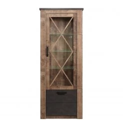 Trendteam Ensemble meubles TV Georgia (4 éléments) - Gris foncé / Imitation chêne rustique -Meubles TV muraux Soldes 1000300851 211015 125440000121 DETAILS P000000001000300851