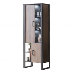 Red Living Ensemble meubles TV Norddal I (4 élém.) - Imitation noyer / Noir -Meubles TV muraux Soldes 1000310665 211125 14542200067 DETAILS P000000001000310665