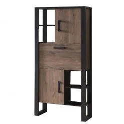 Red Living Ensemble meubles TV Norddal I (4 élém.) - Imitation noyer / Noir -Meubles TV muraux Soldes 1000310665 211125 14543300091 DETAILS P000000001000310665