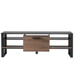 Red Living Ensemble meubles TV Norddal II (4 élém.) - Imitation noyer / Noir -Meubles TV muraux Soldes 1000310666 211125 14553900098 DETAILS P000000001000310666